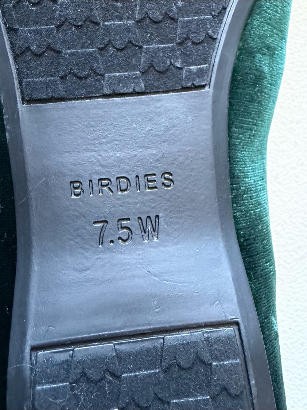 Birdies The Starling loafer shoes in green velvet - Picture 6 of 8